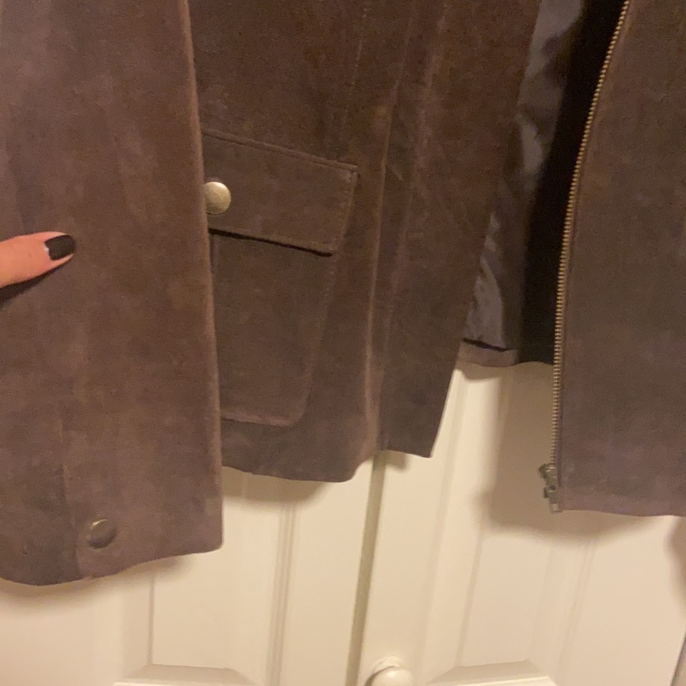 Alfani 100% leather jacket in brown. - Picture 5 of 5